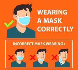 Wear your mask correctly.
How to wear face mask properly.
