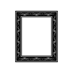 Frame with wavy line for pfoto. Vector.