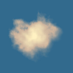 isolated cloud on clear blue sky