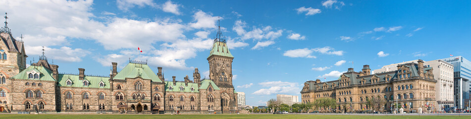 The East Block and Langevin Block on Parliament Hill Ottawa Ontario Canada