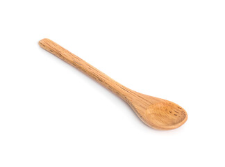 Wooden spoon isolated on white background