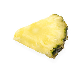 Pineapple slice isolated on white background