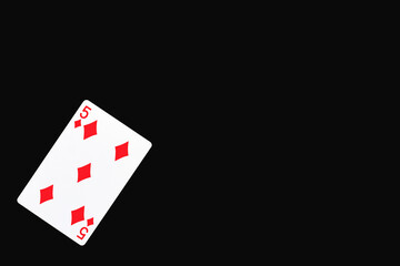 トランプ　ダイヤ　5　素材