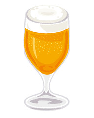 ビールのイラスト/ビアグラス