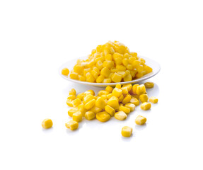 Canned corn isolate on white