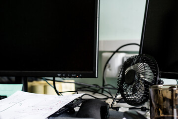 Office work place , Office clutter