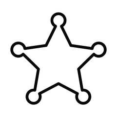 star black color of the flat simple icon. Web apps security Kit illustration vector of the mobile application. The modern style of design. Line single minimalistic sign