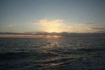 sunset on the ocean