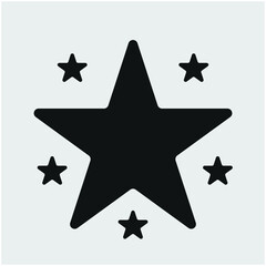 star black color of the flat simple icon. Web apps security Kit illustration vector of the mobile application. The modern style of design. Line single minimalistic sign