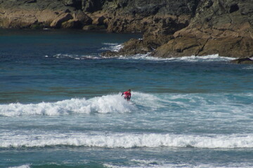 Surf in Pantin, beautiful beach of Galicia,Spain