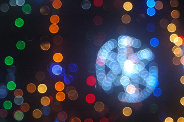 abstract blue background with glowing lights