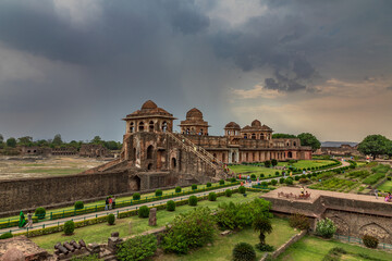 Fototapeta premium Jahaz Mahal or Ship Palace in Mandu, Madhya Pradesh, India.