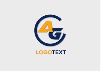 AG letter logo, letter initials logo, name identity logo, vector illustration