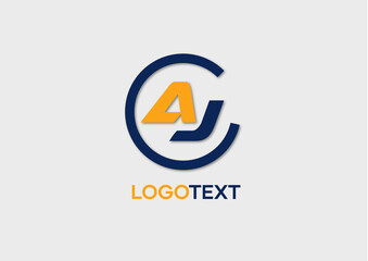 AJ letter logo, letter initials logo, name identity logo, vector illustration