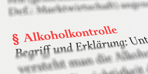 Alkoholkontrolle rechtlich erklärt