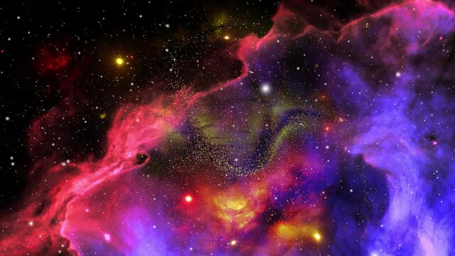 colorful nebula clouds that look beautiful in the universe