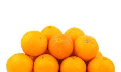 Orange fruits isolated on white background