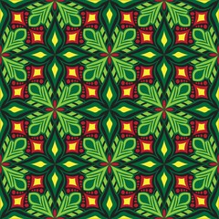 Fototapeta premium Ornamental mandala design abstract background. Seamless pattern