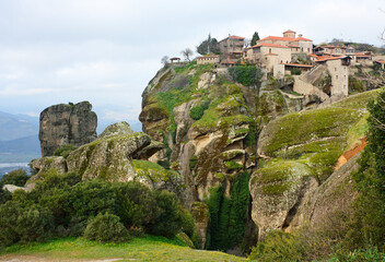 Obraz premium Holy Monastery of Great Meteoron is the largest of the monasteries located at Meteora.