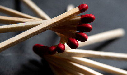 red tipped match spiral