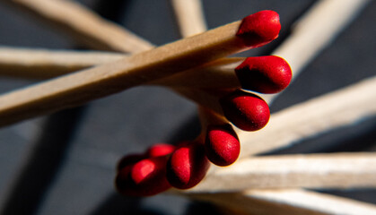 a red tipped match spiral