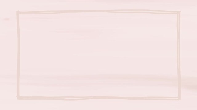 Line frame for text on pink background. Valentine day animated template.