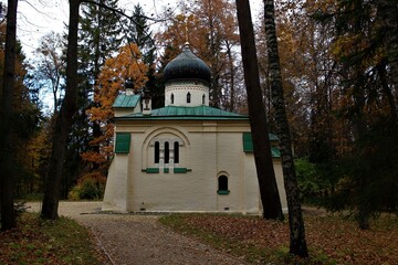 Small old Orthodox church. Moscow region. Russia.