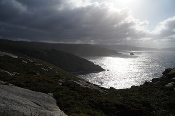  Coast of Galicia. Punta Roncadoira lighthouse area. Galicia,Spain
