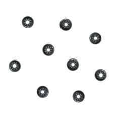 Sliced round slices of black olives for pizza making
