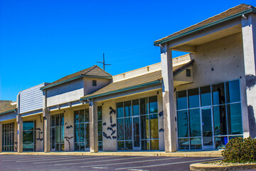 Empty Store Front Building In Need Of Repair