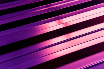 Violet metallic roof tiles background with light pattern.