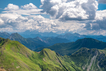 Summer day trekking in the Carnic Alps, Friuli Venezia-Giulia, Italy