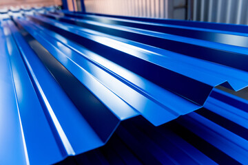 Metal sheet forming machine at the modern metalwork factory.