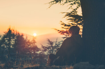 Enjoying Beautiful Sunset View