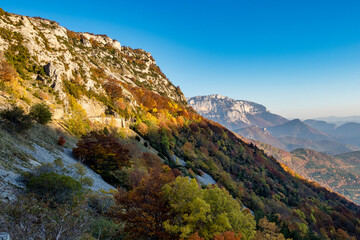 French countryside. Col de Rousset. View of the heights of the Vercors, France