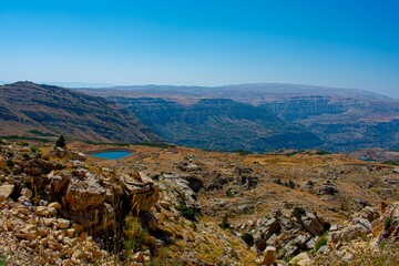 Fototapeta na wymiar Laqlouq lakes in the Lebanon mountains