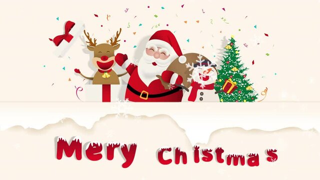 Motion graphics  Merry Christmas concept