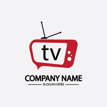 Tv Logo Design Media Technology Symbol Television,television media play logo design template vector,Emblem, Design Concept, Creative Symbol, Icon