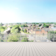 Balcony And Terrace Of The Exterior Background