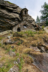 Felsenkapelle Maria Schnee in der Hochgebirgslandschaft  im Innergschlöss am Großvenediger , Nationalpark Hohe Tauern, Osttirol, Tirol, Österreich