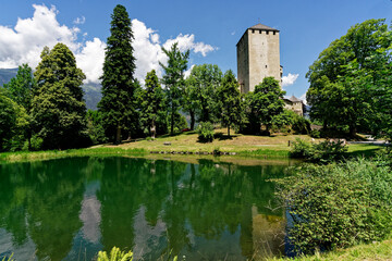Fototapeta na wymiar Schloss Bruck in der Sonnenstadt Lienz, Osttirol, Tirol, Österreich