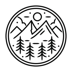 mountain badge design
