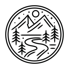 mountain badge design