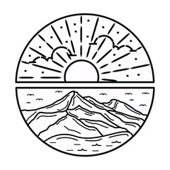 mountain badge design
