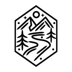 mountain badge design