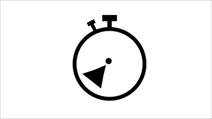 Time flat icon, classic watch design isolated on white background.