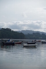 Harbour in Redes, beautiful fishing village of Galicia,Spain