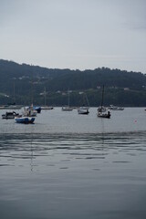 Harbour in Redes, beautiful fishing village of Galicia,Spain