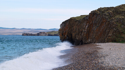coast of the Lake Baikal 
