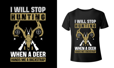 Exclusive deer hunting t shirt design